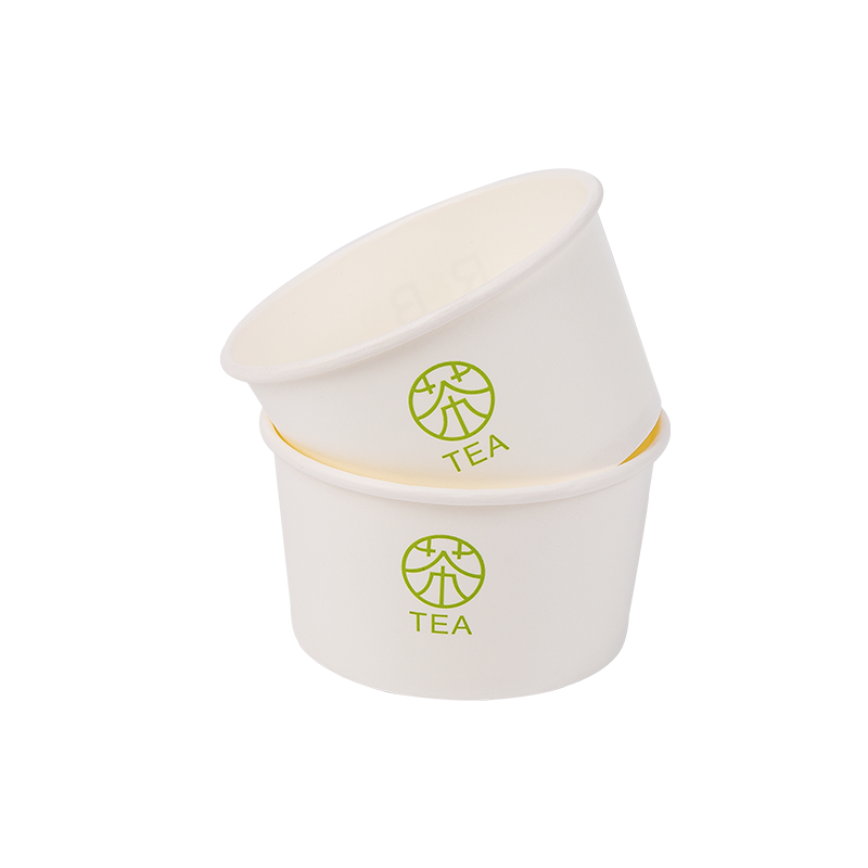 Copos de sorvete de papel biodegradáveis ​​descartáveis ​​de 8 onças