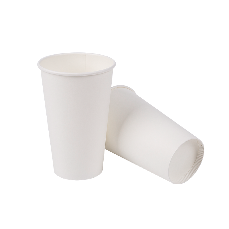Copo de papel biodegradável descartável de camada única de 16 onças