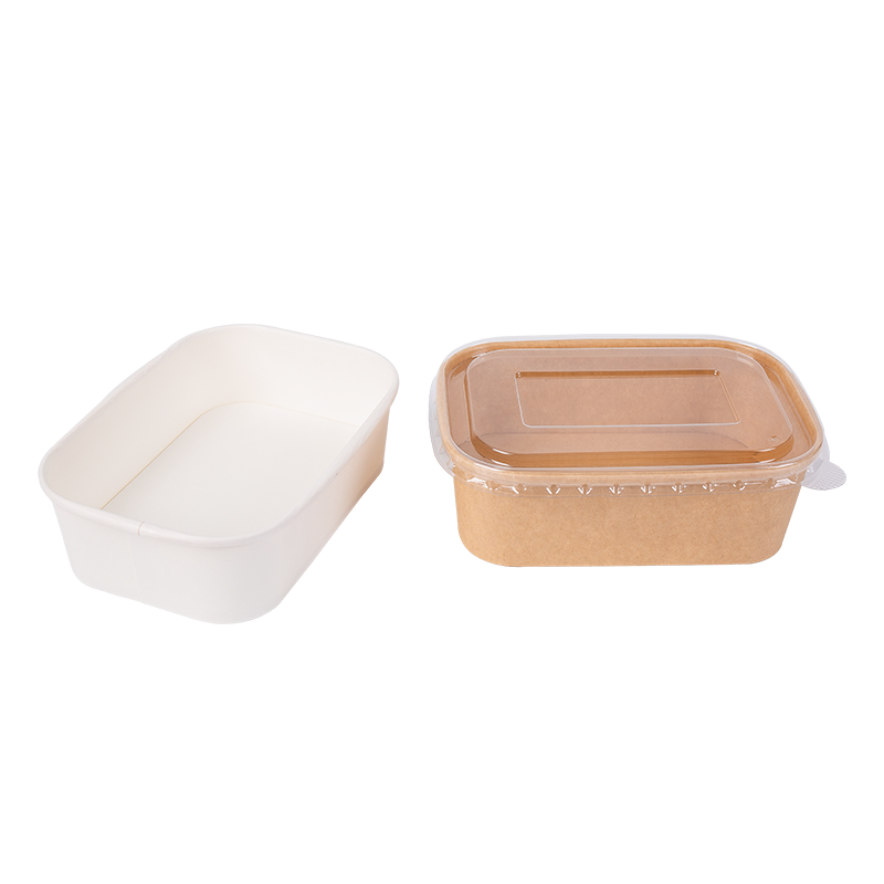 Tigela de papel biodegradável descartável para salada 750ML