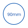 Tampa descartável do copo PS de 90 mm icon